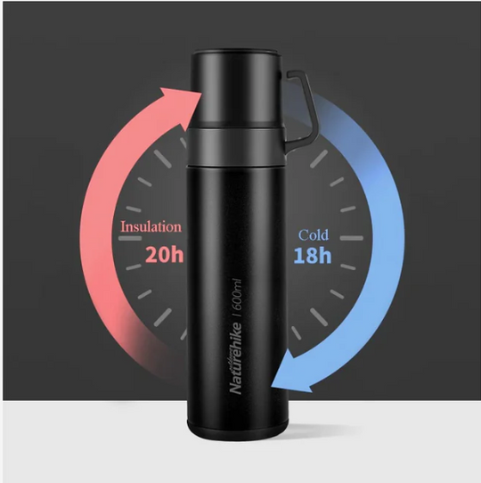 Naturehik 600ml 3 in 1 Vacuum Flask Silver