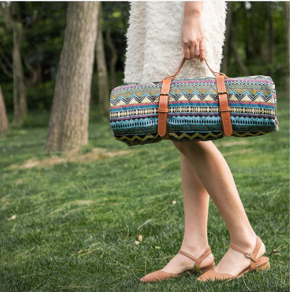 Picnic Rug Brown Stripes