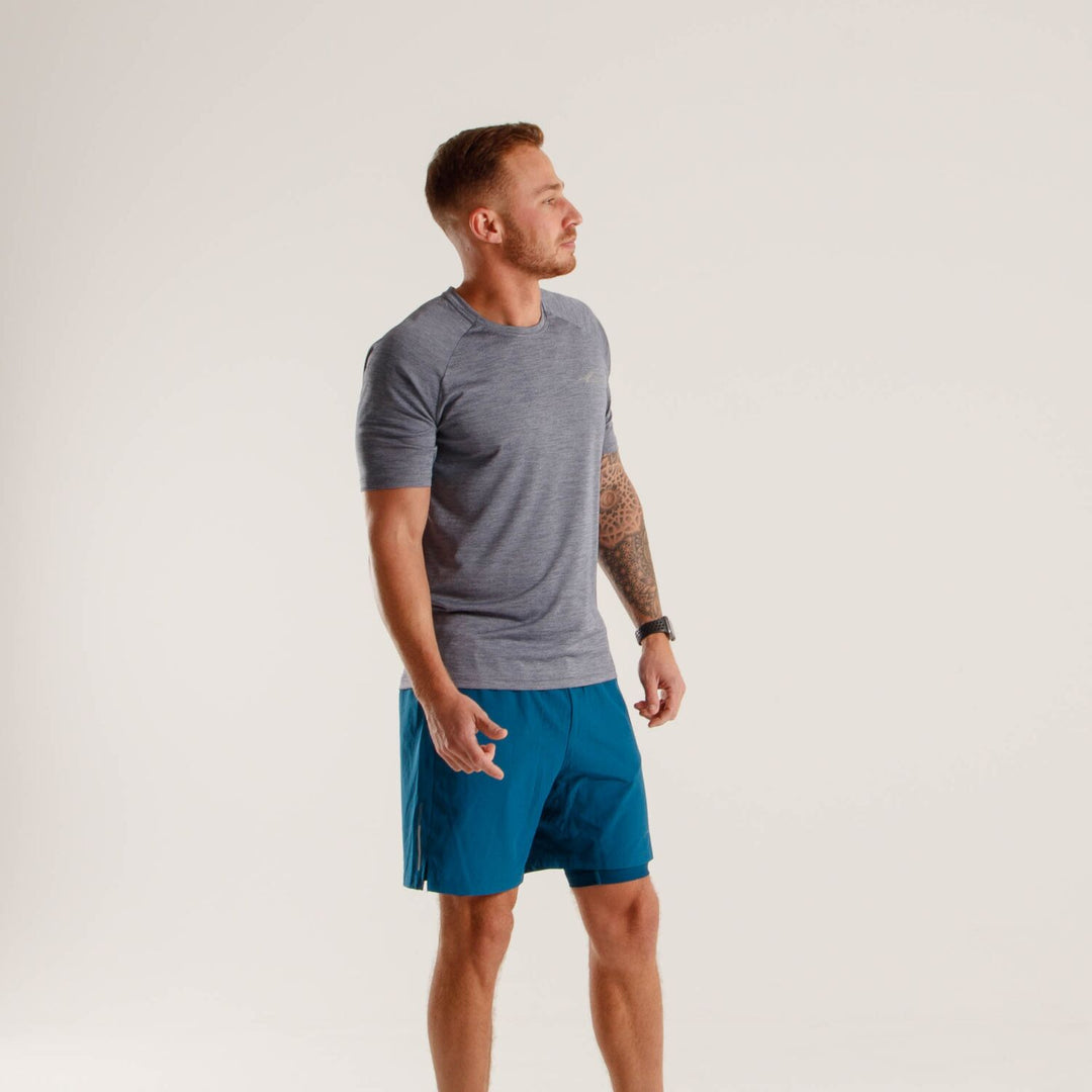 First Ascent Men's Corefit Running Tee Mist