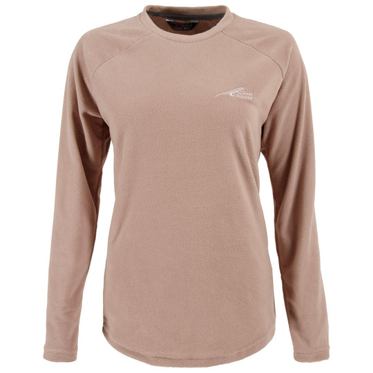 First Ascent Ladies Core Fleece Pullover Top Karoo Dust