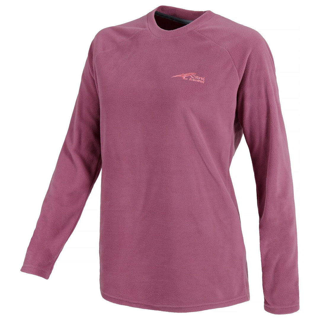 First Ascent Ladies Core Fleece Pullover Top Wild Bark